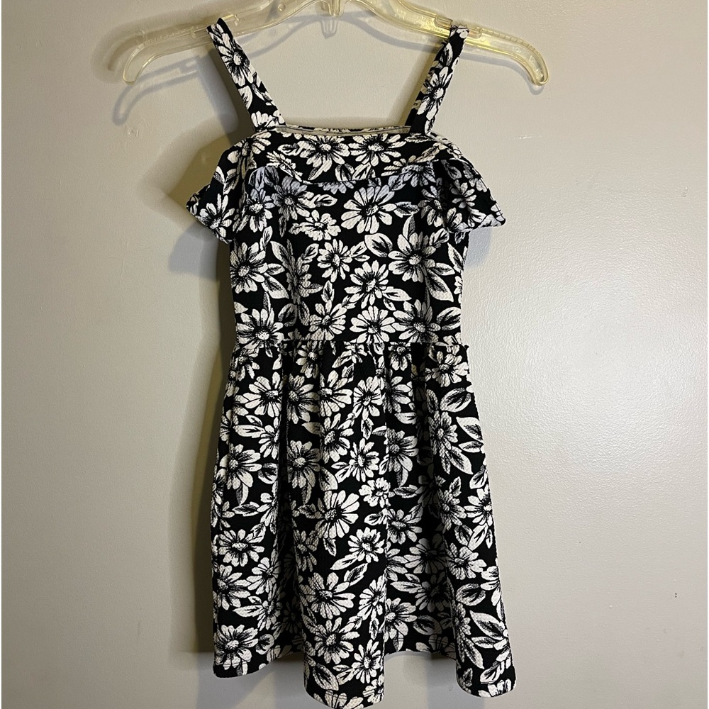 Knitworks Dress Size7 Girls Floral Off Shoulder